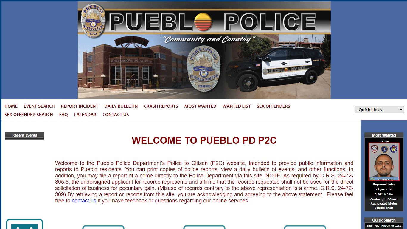 Pueblo Police Department P2C